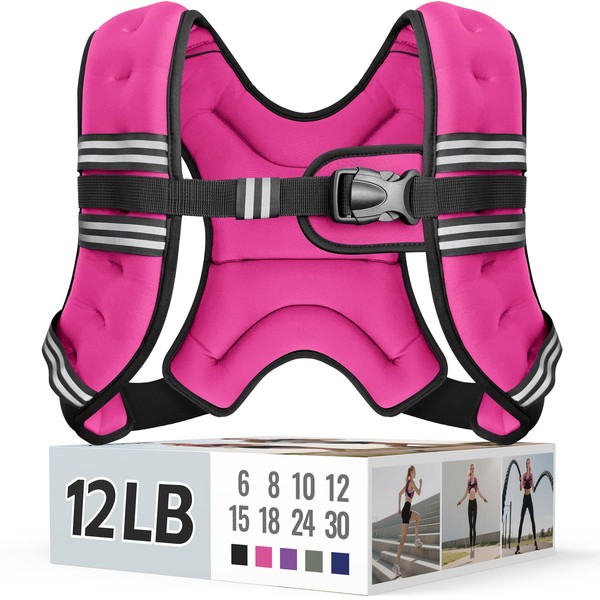 Zeerun 12LBS Weighted Vest for Women & Men with Reflective
