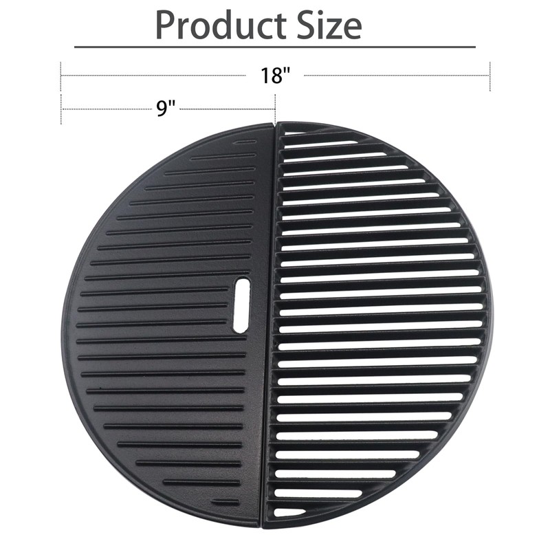 Plowo 18" Half Moon Cooking Grate and Half Moon Reversible