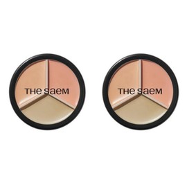 The Saem 더샘 커버 트리플 팟 컨실러 01 코렉트 베이지 X2 The Saem Cover Triple Pot Concealer 01 Correct Beige X2