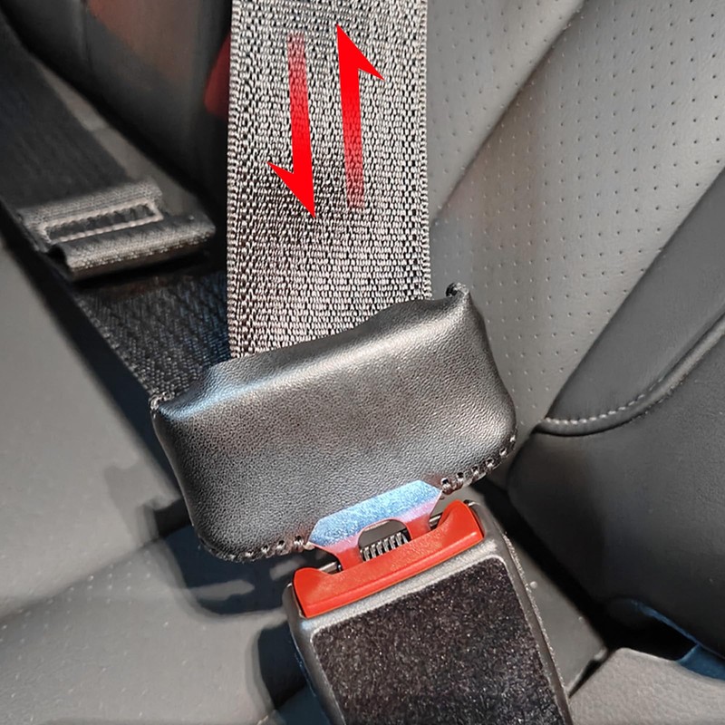 SUNBREATH Car Seat Belt Buckle Cover Leather Seatbelt Clip Protector