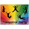 12 x Trampoline Party Birthday Invitations with Blue Envelopes
