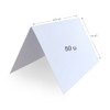 50 Folding Cards 7.5 x 10.5 cm White Cardboard, Table