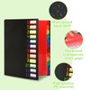 A4 Document Folder, Expanding Folder with 12 Compartments, Colourful Labels,