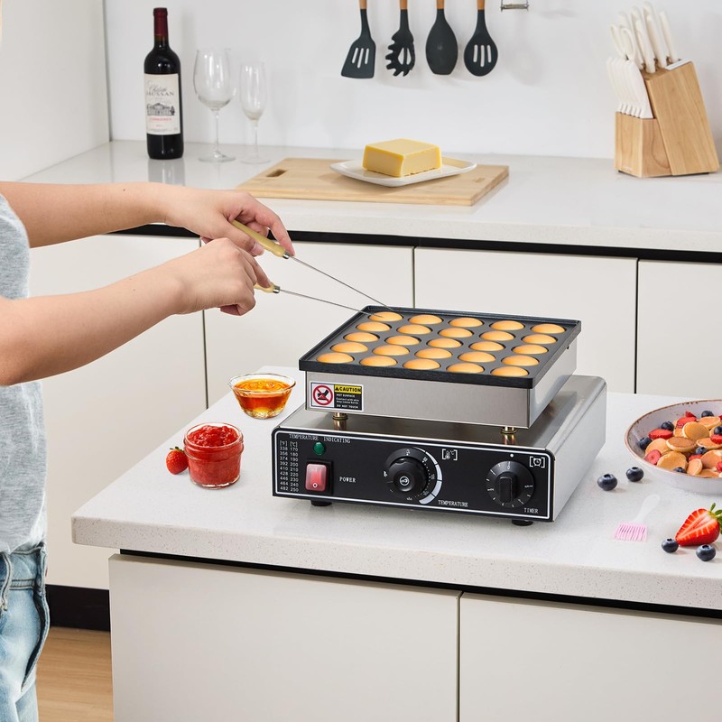 YODHOSA Commercial Mini Dutch Pancake Maker,25PCS Dorayaki Maker,Non-stick Dutch Poffertjes