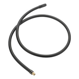 Motoforti Universeller Reifenfüller-Verlängerungsschlauch Luftkompressor Verlängerungsschlauchadapter Reifenventil 90cm M8x0.8 10mm OD Strapazierfähiger Gummischlauch Schwarzer Verbinder