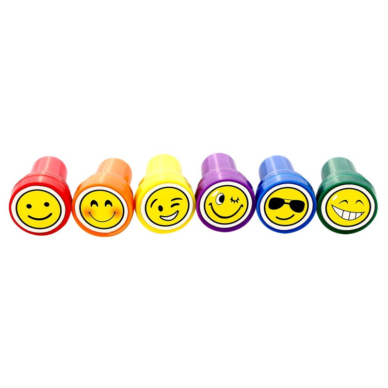 Stamps for Kids, LUCKYBIRDS0315 Best Sell Plastic Self Inking Smiley