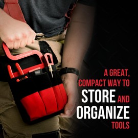 Motis - Firefighting Bunker Gear Pocket Organizer Kit, Includes Firefighter Equipment (Snagger Multi-Tool, 2 Mini Spanners, and 2 Forcible Entry Wedges), Red