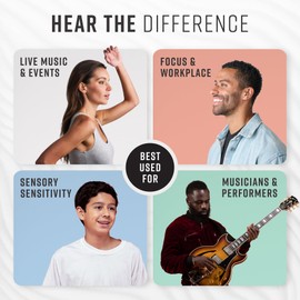 Vibes High Fidelity Ear Plugs - Invisible Earplugs for Music Concerts, Musicians, Motorcycles, Airplanes, Raves, and Work - Noise Reduction and Hearing Protection - Fits All Ears - Orange