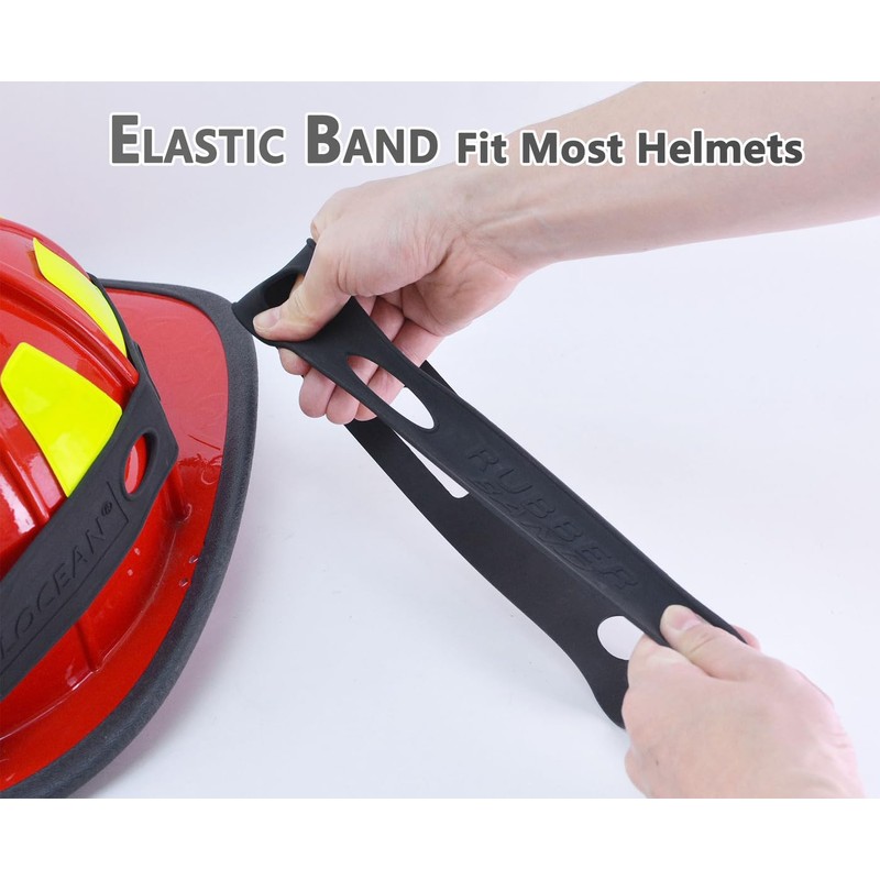 2 Pack Firefighter Helmet Straps, Thickened Rubber Firefighter Helmet Band