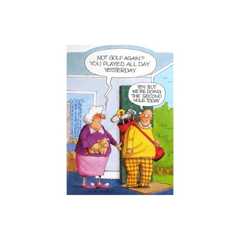 Greeting Card (PLK3701) Humour Blank/Birthday - The Second Hole