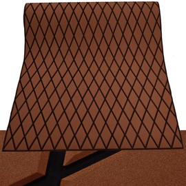 KT GuoMei 102.3" X45.2” Diamond Pattern Sea Deck Self-Adhesive Boat Flooring Eva Foam Decking Marine Non-Slip for Motorboat Fishing Boat Yach (94.5" X 37.7", Dark Brown and Black)