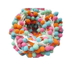 YYCRAFT Colorful A Pom Pom Ball Fringe Trim Ribbon Sewing(5 Yards)