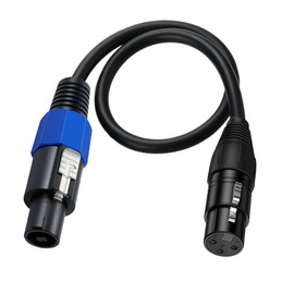 MTUERANC Speakon to XLR Speaker Cable, XLR Female to Speakon Male Adapter, 50cm/1.6Feet with Twist Lock for DJ/PA Speakers
