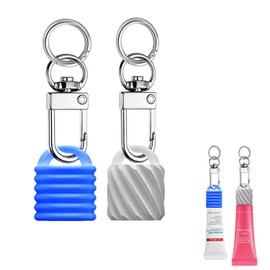 ERZHE ERZHE 2PCS/SET Keychain Cap Compatible with Aquaphor lip and LANEIGE lip balm(ONLY Cap) (Blue and white)