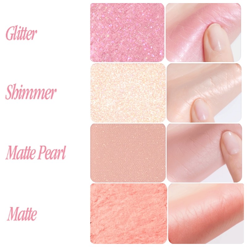 DASIQUE Mood Single Shadow 1.2~1.5g, Shade:20 Rose Veil(Glitter)