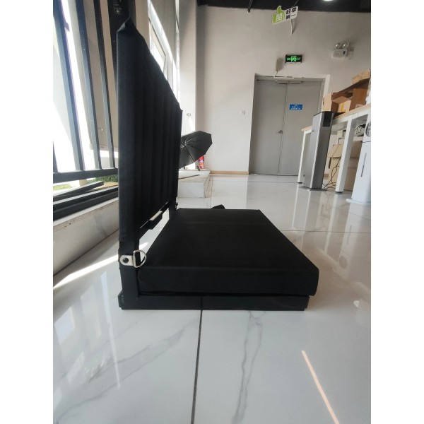 Unbranded Portable Foldable Bleacher Chair Stadium Seat Cushion with Back