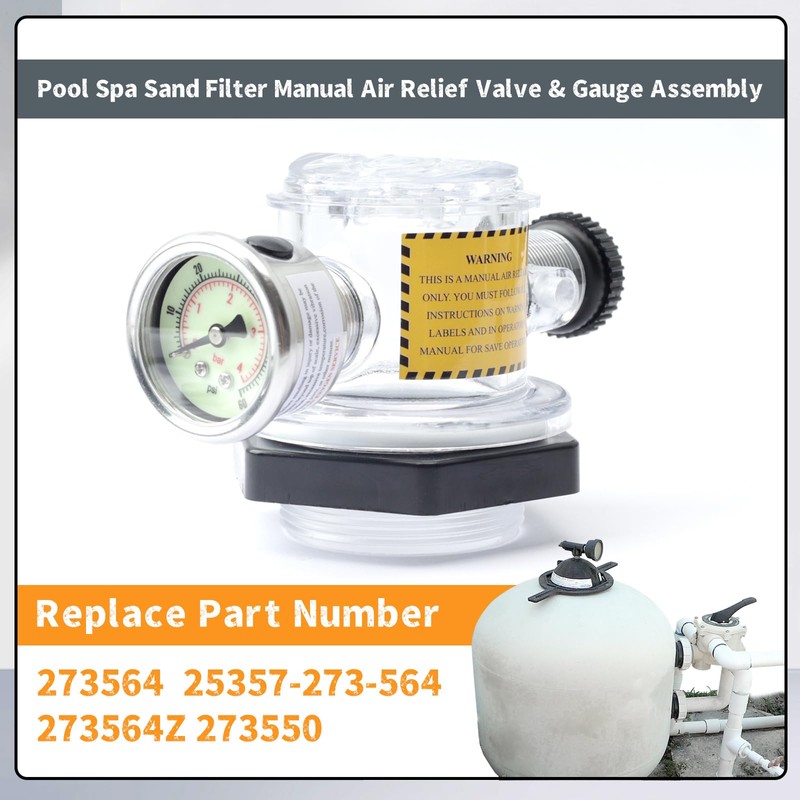 Erchon 273564Z Pool Spa Sand Filter Manual Air Relief Valve