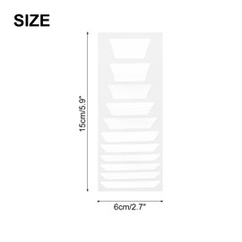 MECCANIXITY Guitar Fretboard Stickers Inlay Stickers Decals for Guitars and Trapezoid Inlay Sticker Guitar Decals for Music Guitar, Bass, Acoustic Guitar Silver 2Pcs