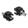 Delock Keystone Module Jack Socket / Jack Socket 3.5 mm 3 Pin Black