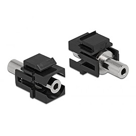 Delock Keystone Module Jack Socket / Jack Socket 3.5 mm 3 Pin Black