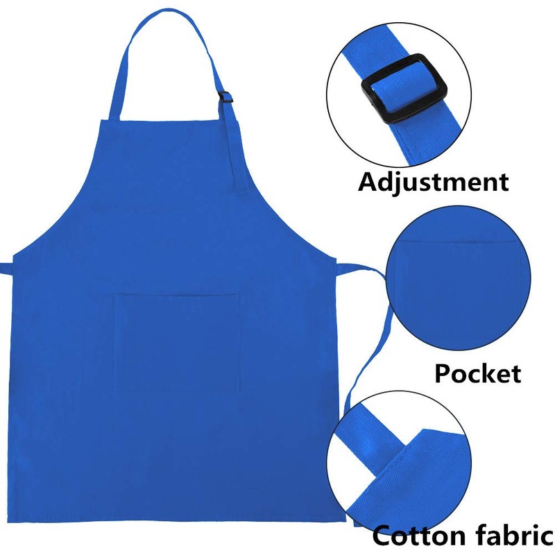CRJHNS Kids Apron and Chef Hat Set, Adjustable Cotton Child