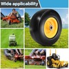 11x4.00-5" Lawn Mower Tire Flat Free Smooth Tires with 3/4"