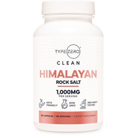 Type Zero Himalayan Rock Salt Capsules (120 Capsules) (1000mg per serving)