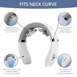 Hilipert Portable Neck Massage Heat, 2025 New relaxnecker Necks Massager,Ten Modes 16 Adjustable Intensities, Suitable for Both Women and Men Home Office Walking