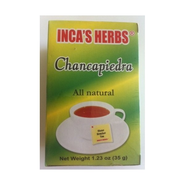 Inca's Herb Te Chanca Piedra - Peruvian Stone Breaker Tea Bags (Single Pack - 1.23 Ounce)