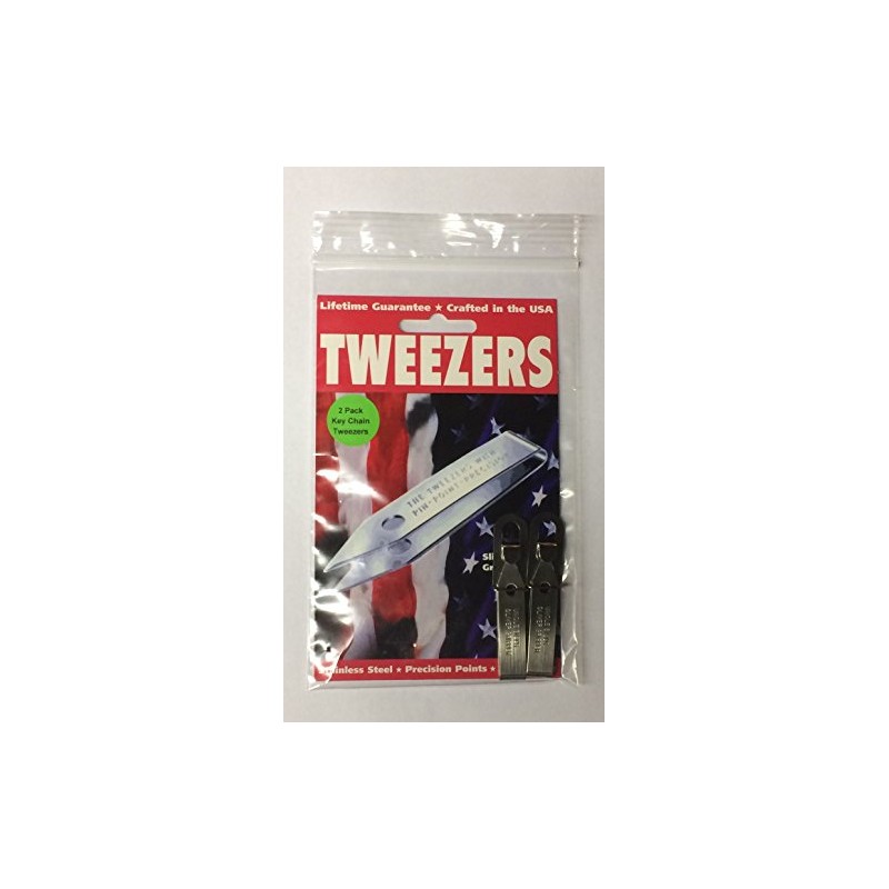 2 Pack Uncle Bill's Sliver Gripper Precision Key Chain Tweezers