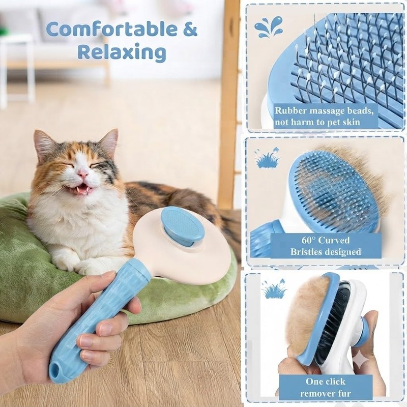 7Pcs Dog & Cat Grooming Kit, Deshedding Brush, Bath Scrubber,