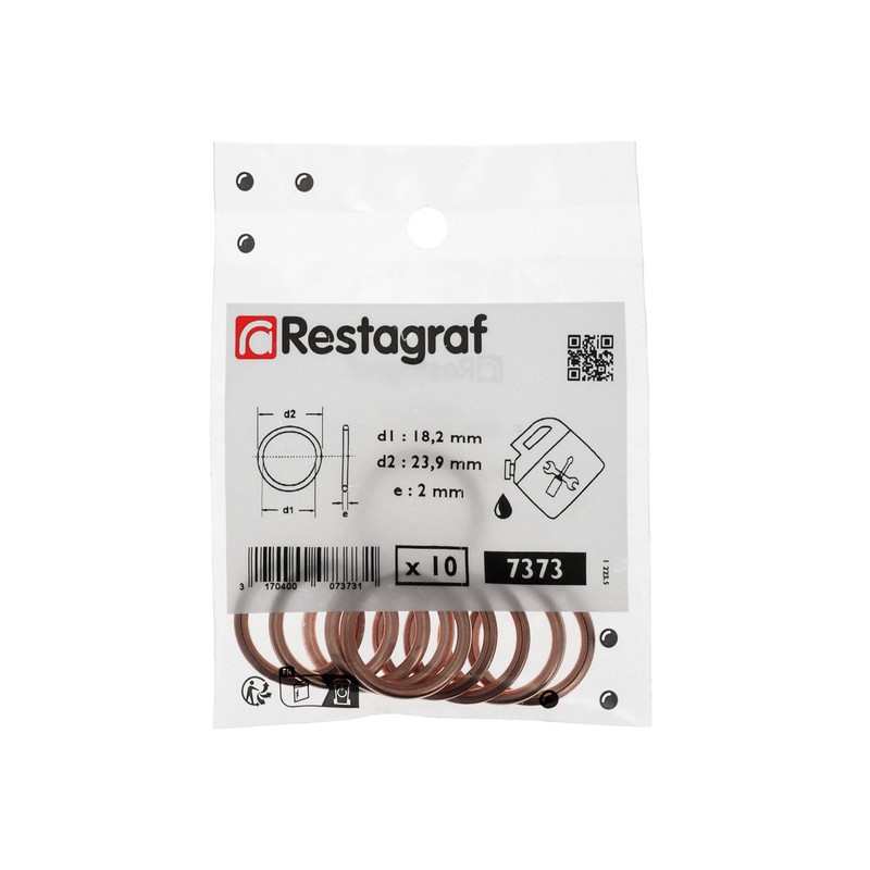 Restagraf 7373 Sealing Ring Oil Drain Plug 2 mm 18.2