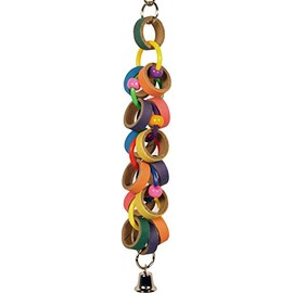 A&E CAGE COMPANY 001441 Happy Beaks Bagels & Bells Toy Multicolored