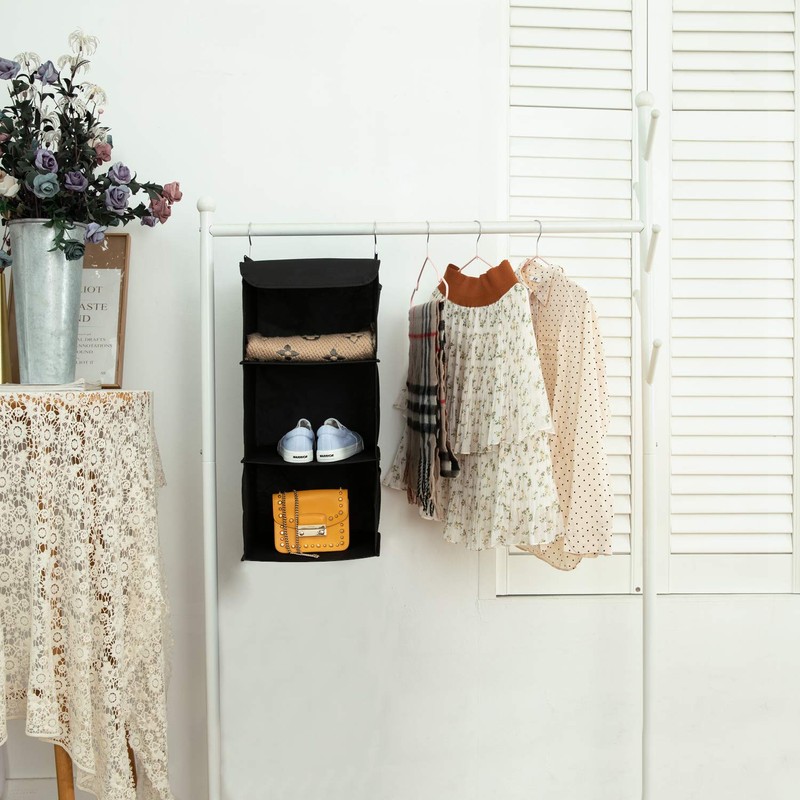 BrilliantJo Hanging Closet Organizer Set for Clothes Sweaters shoes 3