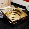Gold Crystal Glass Ashtray Creative Personality Gift Outer Diameter 15
