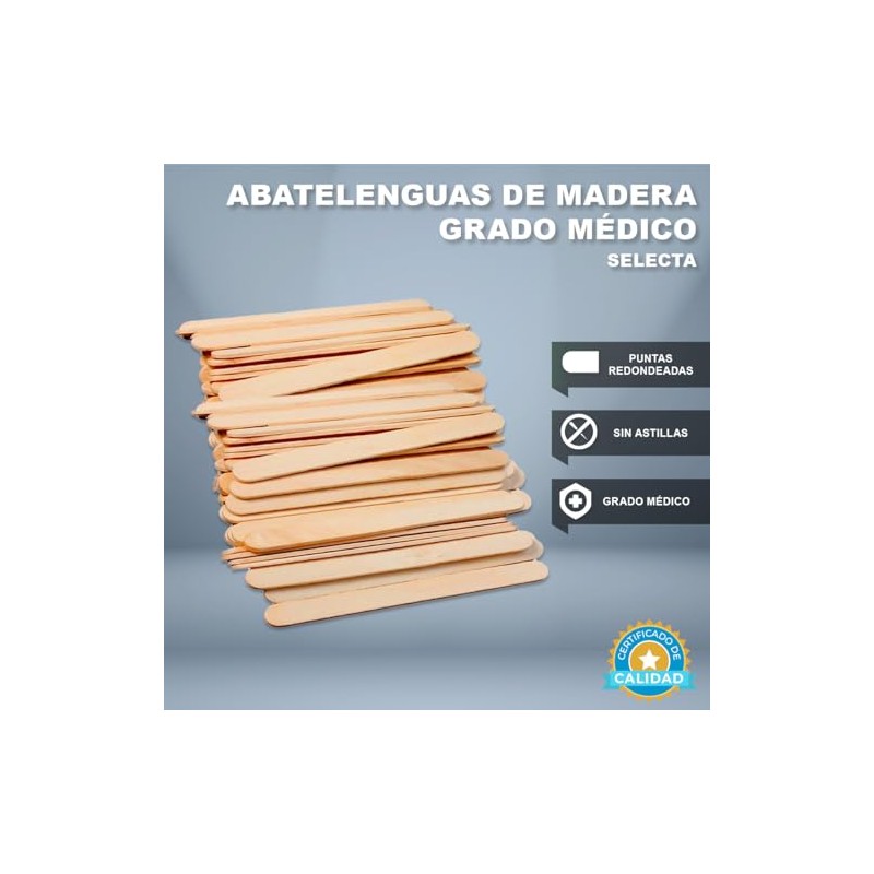 Selecta SELECTA | Abatelenguas de Grado Médico de Madera (500)