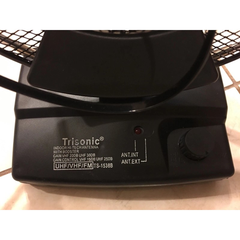 Trisonic New Indoor HDTV Antenna With Booster, Gain VHF 20db