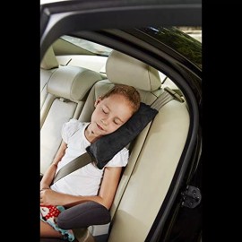 Conair Car Happy Seatbelt Travel Pillow for Car Stroller Plane Kids Soft Black