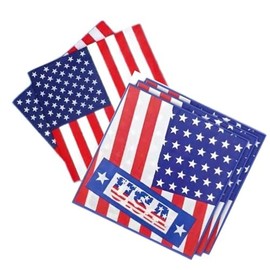 40 Pcs 4th of July American Flag Patriotic Paper Napkins Party Supplies Disposable USA Stars and Strips Red White and Blue Napkins