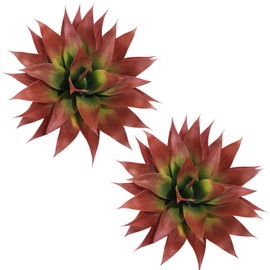 Luiywan Artificial Agave Plants, Realistic UV Resistant Fake Aesthetic Plants for Outdoor Indoor, Home Decor for Garden, Porch, Doorway, Patio (2PCS, Red, Large)