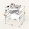 Acrylic 2-Tier Side Table with Storage Mini Modern End Table/Nightstand
