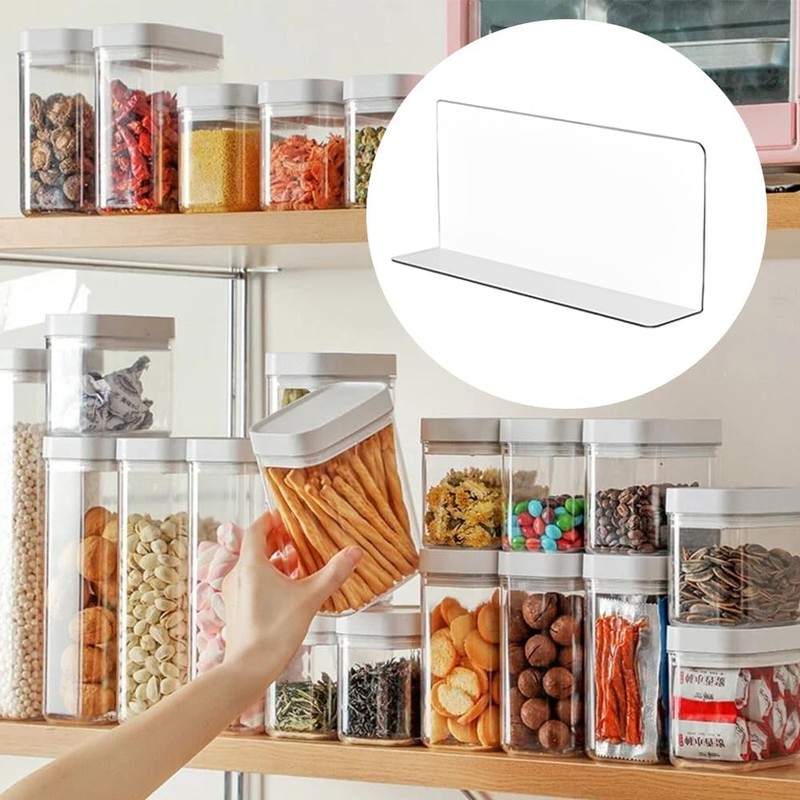 10 Pack Clear Shelf Dividers, Adjustable Acrylic Shelf Dividers for