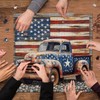 American Truck Puzzles for Adults 1000 Pieces, Vintage USA Flag