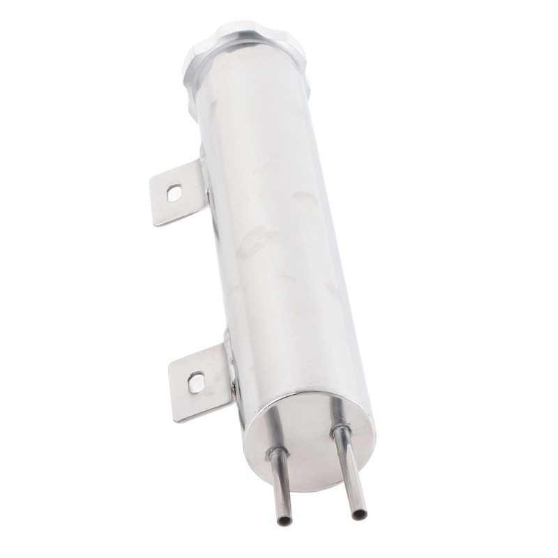 32oz Radiator Overflow Tank Bottle Polished Stainless Steel Coolant Catch