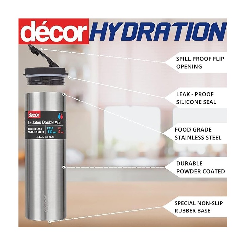 Décor Insulated Stainless Steel Coffee Cup | Travel for Hot