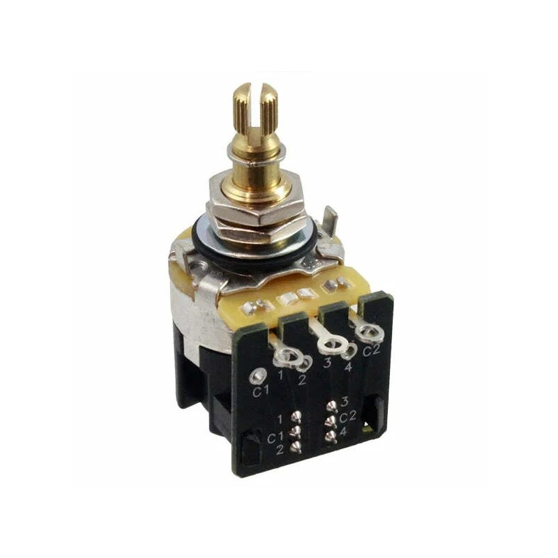 CTS PREMIUM 500k/250k PUSH-PULL SPLIT AUDIO POT - 250k