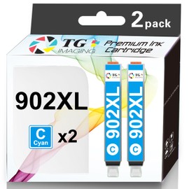 TG Imaging Compatible 902 Ink Cartridge Replacement for HP 902XL Cyan 902 XL Ink for Office Jet 6950 6954 6956 6958 6962 6964 6966 Pro 6960 6965 6968 6970 6974 6975 6976 6978 printers (2 Pack,2x Cyan)