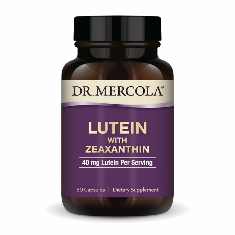 Dr. Mercola Luteína con zeaxantina, 30 porciones (30 cápsulas), sin