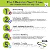 Tuff Mutt Hands Free Dog Leash for Walking Running Hiking,