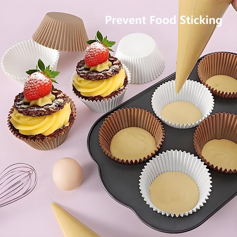 Checkzed Cupcake Liners, Food Grade Muffin Liners & Cupcake Papers,